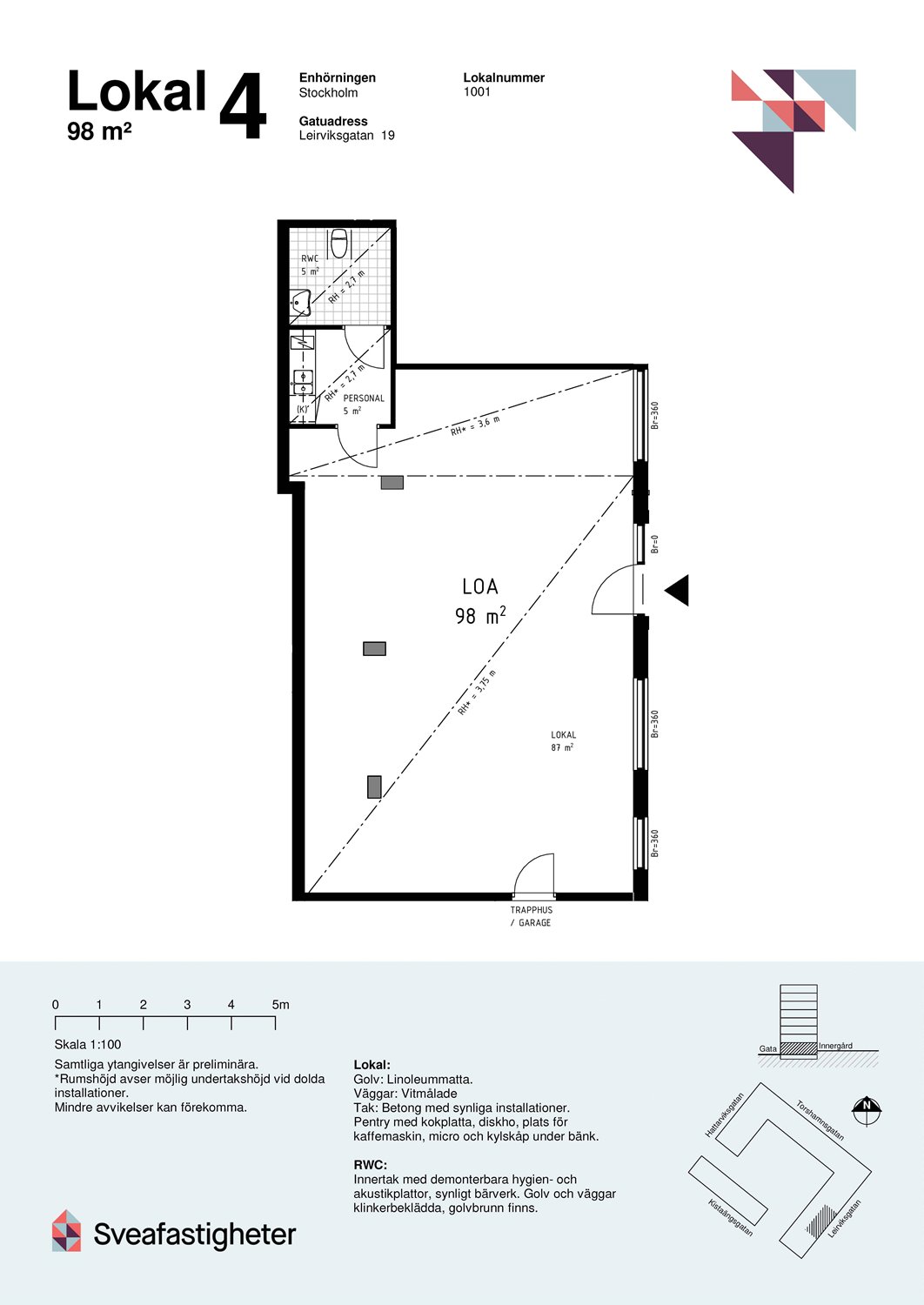 Planskiss LOKAL 4 - 98 m²