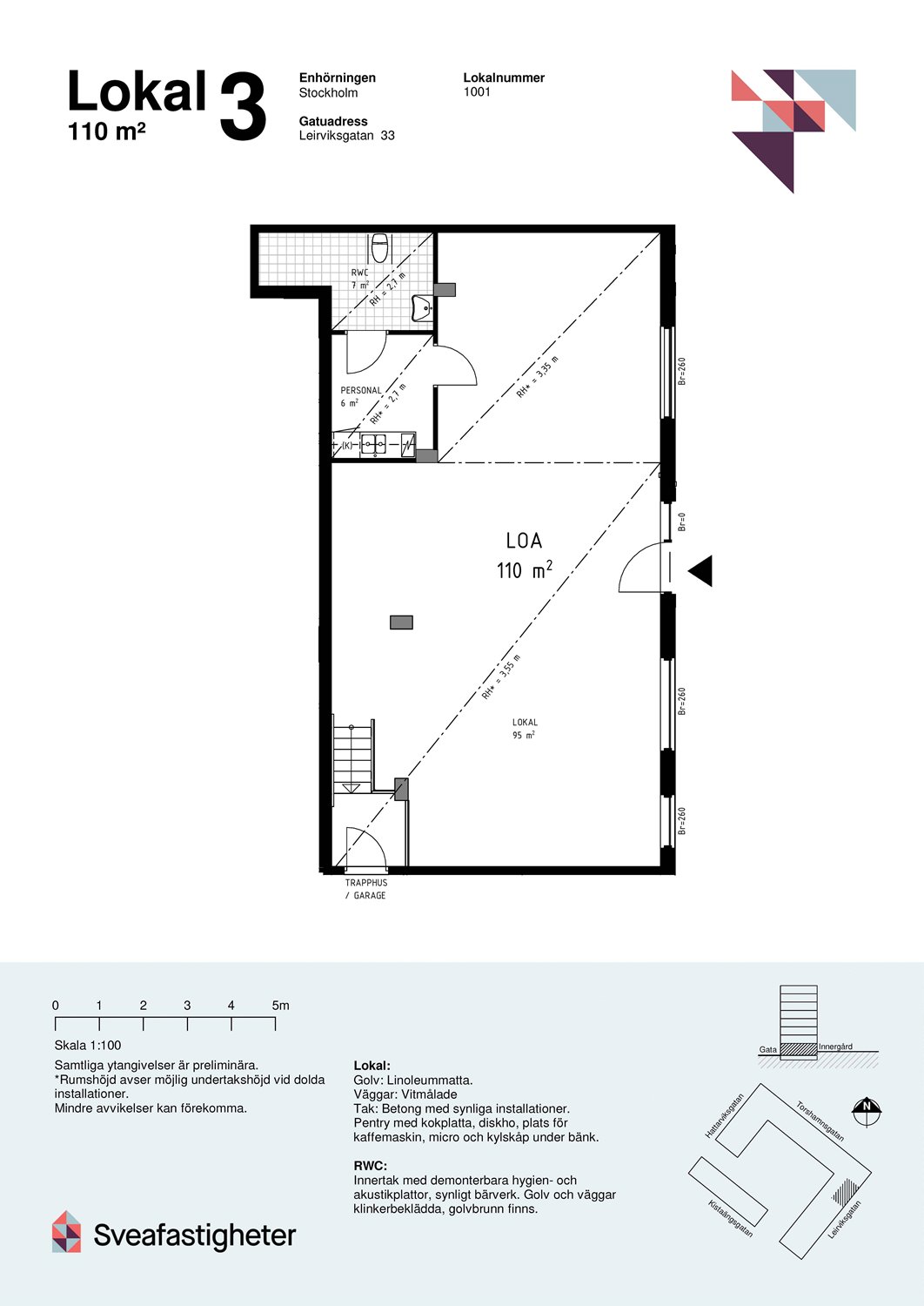 Planskiss LOKAL 3 - 110 m²