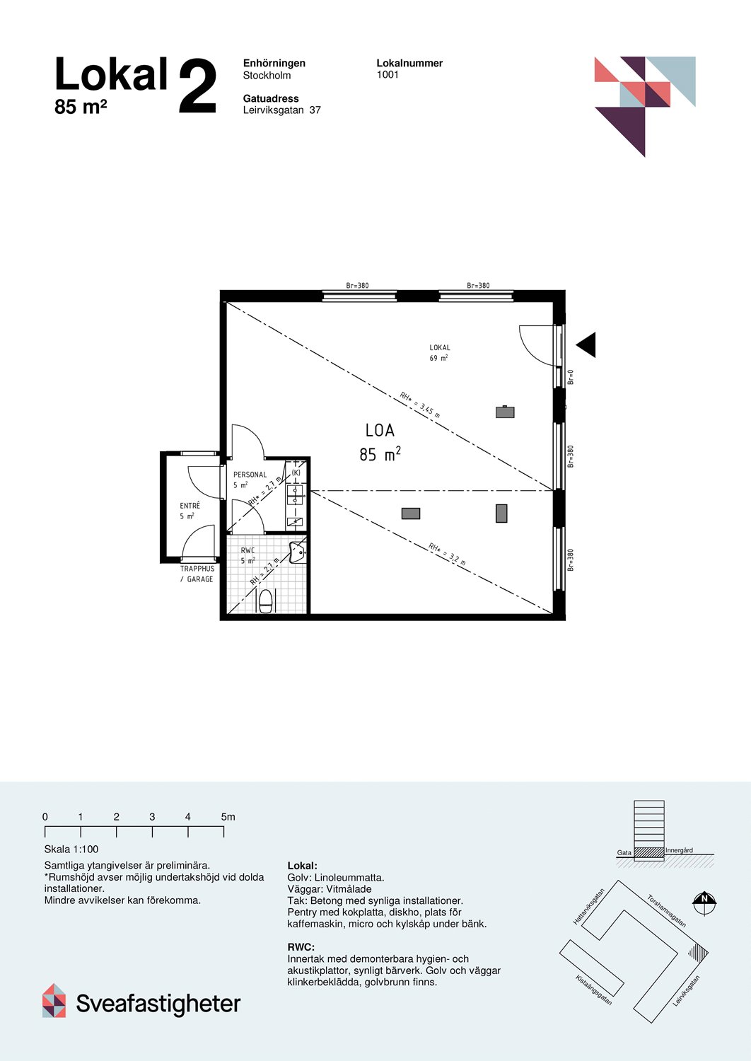 Planskiss LOKAL 2 - 85 m²