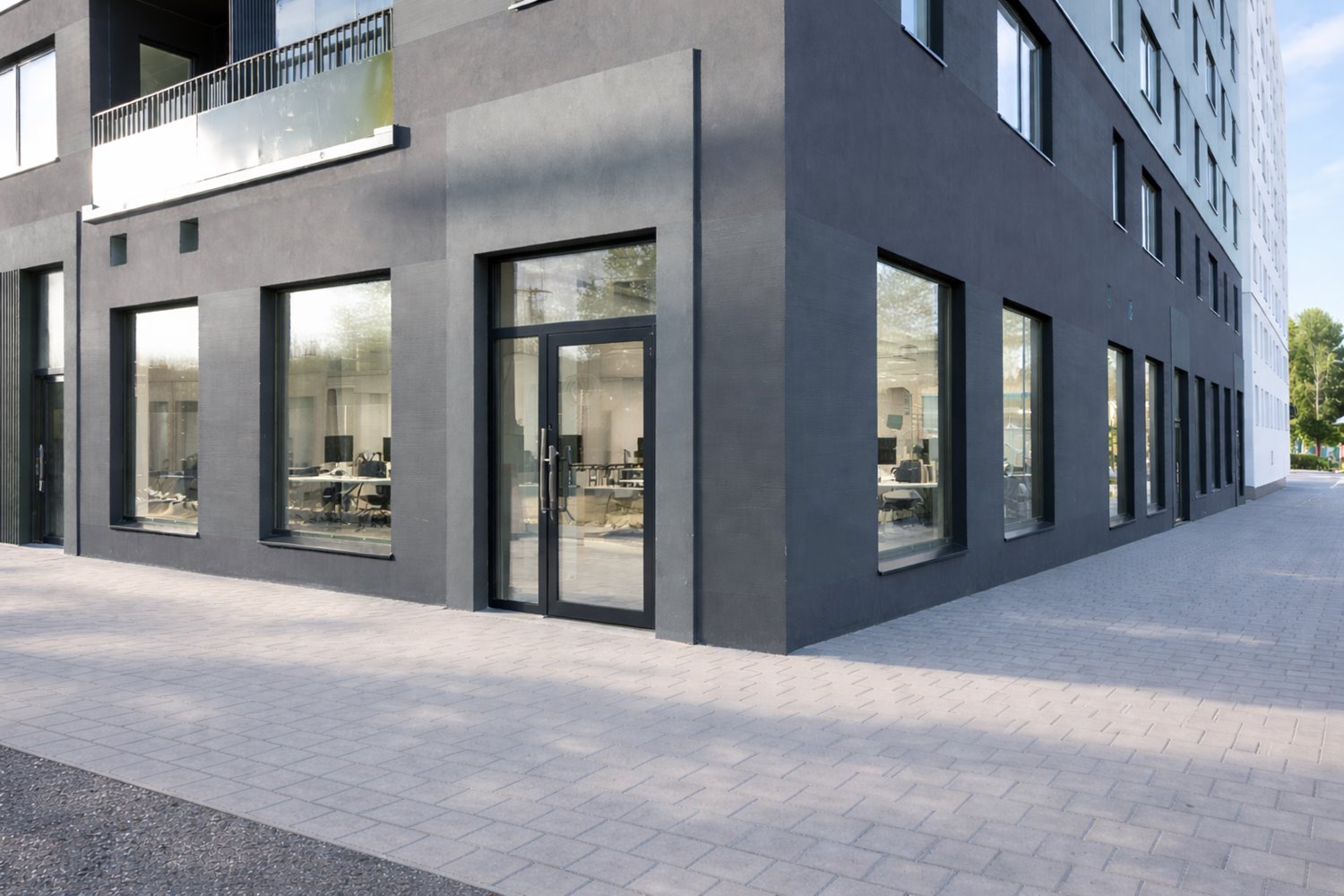 Fasad, fin hörnlokalsläge