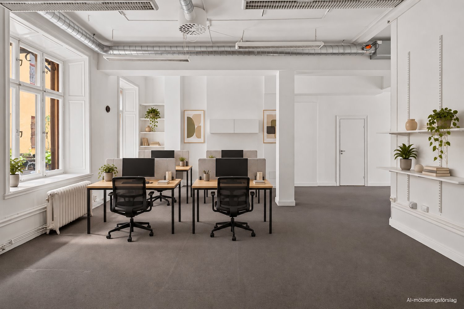 Flexibel arbetsmiljö med generösa ytor