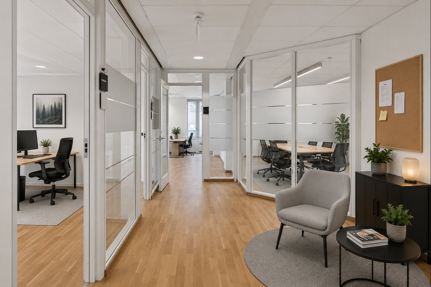 Modern minimalist kontorinteriör