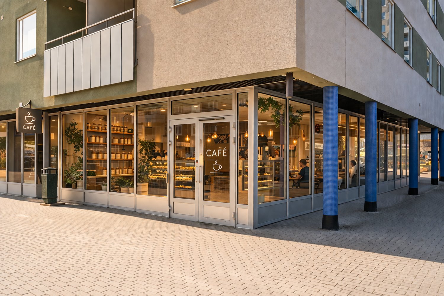 Inbjudande sittdel med generöst ljusinsläpp