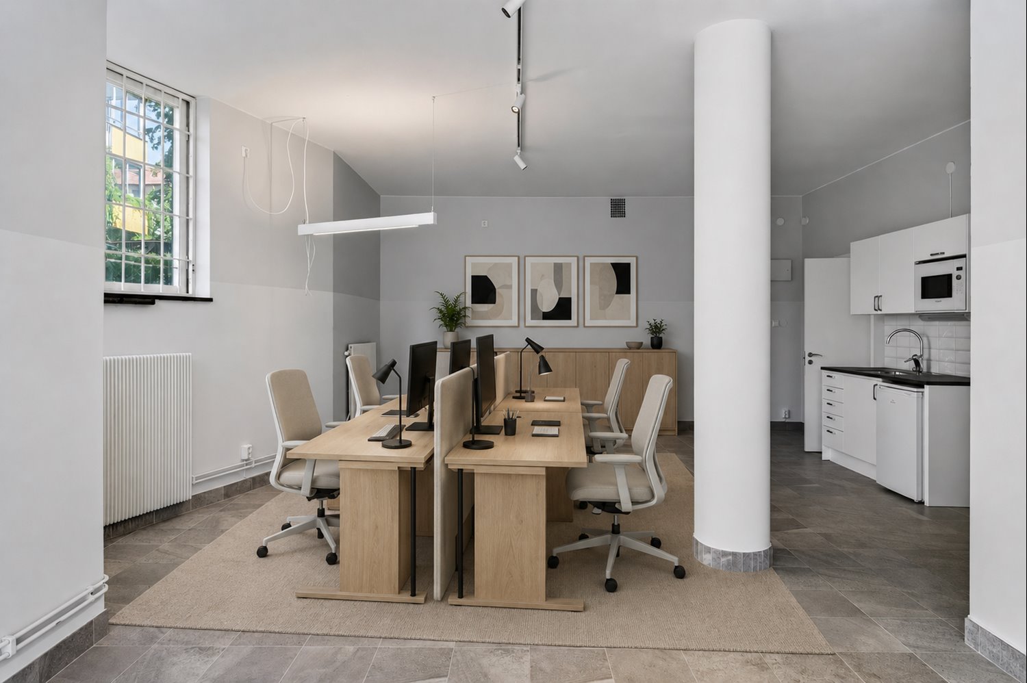 AI-visualisering – kontor, inre del