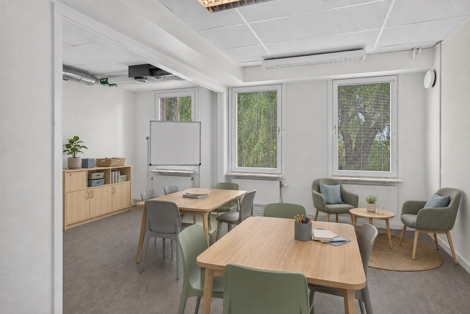 AI-visualisering – aktivitets- och undervisningsrum för vård, omsorg eller skola