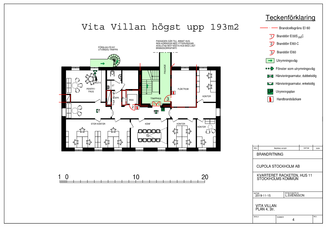 Vita villan planritning
